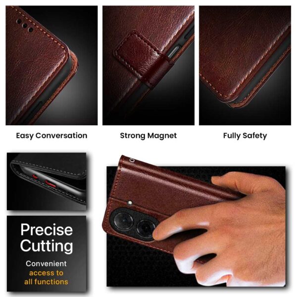 1775301976_WOW-IMAGINE-Flip-Cover-for-Redmi-A5-Poco-C71-Shockproof-Back-Case-Cover-Flexible-Leather-Finish-Card-Pockets-Wallet-Stand-Brown.jpg WOW IMAGINE Flip Cover for Redmi A5 | Poco C71 Shockproof Back Case Cover (Flexible | Leather Finish | Card Pockets Wallet & Stand | Brown)