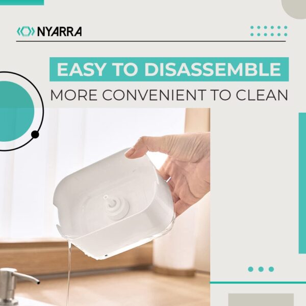 Soap Dispenser for Kitchen with Sponge Holder 300ml, Hollow Design, Durable & Smooth Body, Rust Proof, 2 in 1 Liquid Soap Dispenser, Sink Dish Washing Soap Dispenser Set [NR-1861]