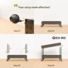 TEX-RO Plastic Storage Rack for Bedroom/Shelf for Bedroom/Bathroom Storage Rack/Trolley for Kitchen Storage/Multipurpose Storage Rack (Black, 2 Layer)