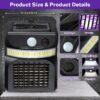 Solar Lights Outdoor, Waterproof Solar Powered Deck Step Lights for Patio Garden Backyard Garage Driveway Pathway Outside Wall Lighting