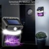 Solar Lights Outdoor, Waterproof Solar Powered Deck Step Lights for Patio Garden Backyard Garage Driveway Pathway Outside Wall Lighting