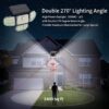 MIXEN Solar LED lamp with Motion Sensor and Remote Control, LED Solar Wall Light High Lumens Indoor Outdoor Garden Waterproof Wall Lamp Courtyard Staircase Solar Led Garden Light