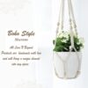 Aster Macrame Plant Hangers, Unique Designs,Handmade Cotton Rope Hanging Planters Flower Pots Holder Stand, for Indoor Outdoor Boho (POTS NOT Included) (White Set of 2)
