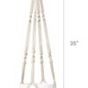 Aster Macrame Plant Hangers, Unique Designs,Handmade Cotton Rope Hanging Planters Flower Pots Holder Stand, for Indoor Outdoor Boho (POTS NOT Included) (White Set of 2)