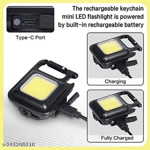 COB Rechargeable Keychain Light006 | Multipurpose Home Kitchen Essentials Utility Products for Daily Use and Organization ORE-P041