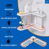 JIALTO 1 Pcs Bathroom Accessories Adhesive Wall Shelves Foldable Corner Shelf, Bathroom Shelf for Wall Mounted Soap Holder for Bathroom Organiser - Orange