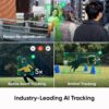 Intsa360 Flow 2 White Gimbal Stabilizer for Smartphone - Foldable AI Phone Gimbal, AI&Multi-Person Tracking, Built-in Tripod/Selfie Stick, Remote Control, iPhone/Android Phone Stabilizer, Travel&Vlog
