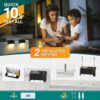 Outdoor Solar Deck Lights, Floor Step Lights, and Waterproof LED Lights for Patios, Yards, Porches, Balconies, Fence and Garden Stairs LED (Black, Pack-16)