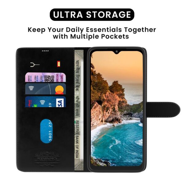 Compatible for Vivo V70 Elite 5G/ Vivo V70 5G Artisanal Leather Wallet Case with Card Holder for Men Women, Magnetic Flip Folio Cover with Stand RFID Blocking Cell