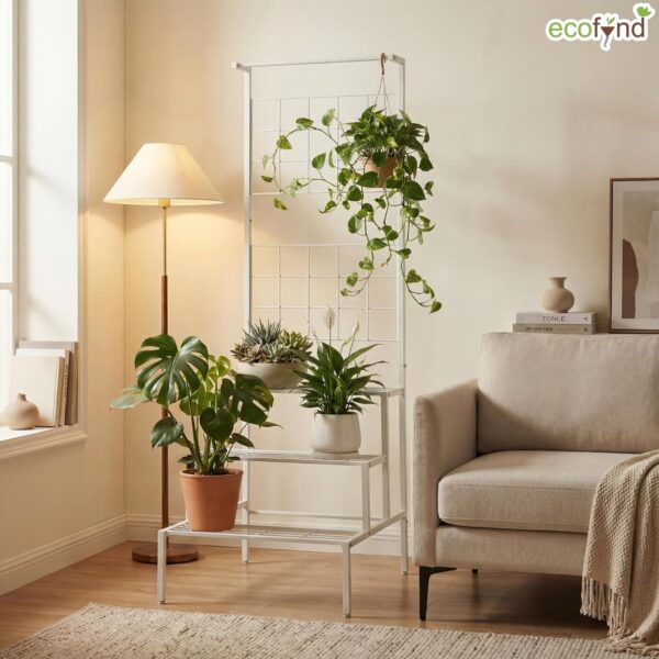 1775347689_ecofynd-Bloom-Plant-Stands-for-Outdoor-Balcony-Flower-Pot-Stand-for-Indoor-Plants-Large-Metal-Planter-Stand-for-Living-Room-home-decor-Indoor-Outdoor-plants-4-Tier-White.jpg ecofynd Bloom Plant Stands for Outdoor Balcony, Flower Pot Stand for Indoor Plants, Large Metal Planter Stand for Living Room, home decor, Indoor & Outdoor plants, 4 Tier, (White)