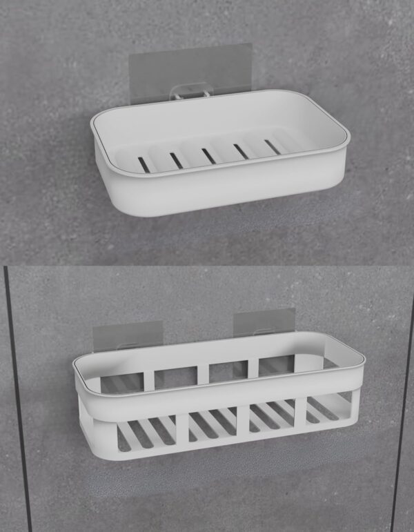 1775350596_Bathroom-Shelf-Soap-Dish-Set-Without-Drill-No-Drill-Wall-Mounted-Bathroom-Organizer-Waterproof-Rack-Shelf-for-Bathroom-Kitchen-Washbasin-1-Soap-Dish-1-Shelf-Set.jpg Bathroom Shelf & Soap Dish Set Without Drill | No Drill Wall Mounted Bathroom Organizer | Waterproof Rack Shelf for Bathroom, Kitchen & Washbasin - 1 Soap Dish & 1 Shelf Set