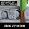 1775359174_Broom-Holder-Wall-Mounted-Mop-Holder-for-Wall-Broom-Stick-Holder-Mounted-Stand-Storage-Broomstick-Brush-Mount-Organizer-with-Hanger-Hooks-5-Slot-6-Hooks-Grey-Polypropylene.jpg Broom Holder Wall Mounted, Mop Holder for Wall, Broom Stick Holder Mounted Stand, Storage Broomstick Brush Mount Organizer with Hanger Hooks (5 Slot 6 Hooks)- Grey, Polypropylene