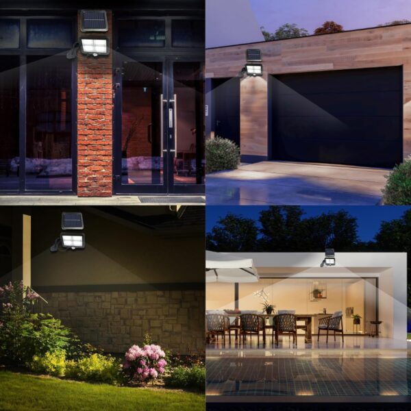 LED Bright Outdoor Solar Lights with Motion Sensor Solar Powered Wireless Waterproof Night Spotlight for Outdoor/Garden Wall, Solar Lights for Home