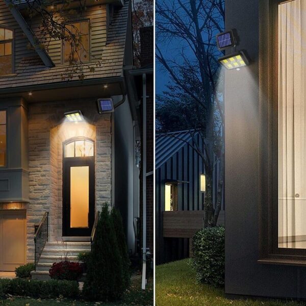 LED Bright Outdoor Solar Lights with Motion Sensor Solar Powered Wireless Waterproof Night Spotlight for Outdoor/Garden Wall, Solar Lights for Home