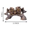 Owl Family Sitting on Tree Decorative Bird Showpieces Statue for Home Decor Living Room Bedroom Wall Shelf Table Top Garden Decoration Items -4