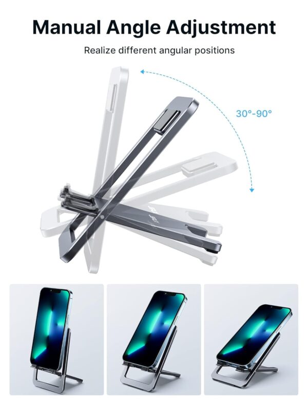 1775367551_JSAUX-Universal-Mobile-Stand-for-Desk-Foldable-Aluminum-Adjustable-Phone-Stand-for-Desk-Smart-Gadgets-Mobile-Holder-for-Home-Compatible-for-iPhone-161514-Pro-Max-Galaxy-S25S24S23-Grey.jpg JSAUX Universal Mobile Stand for Desk, Foldable Aluminum Adjustable Phone Stand for Desk Smart Gadgets, Mobile Holder for Home Compatible for iPhone 16/15/14 Pro Max, Galaxy S25/S24/S23, Grey