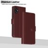 Pikkme Flip Cover Leather Finish | Inside TPU with Card Pockets | Wallet Stand and Shock Proof | Complete Protection Flip Case for Samsung Galaxy A05 / M05 / F05 (Brown)