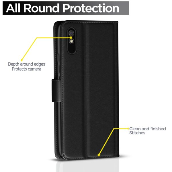 1775377776_Pikkme-Flip-Cover-Leather-Finish-Inside-TPU-with-Card-Pockets-Wallet-Stand-and-Shock-Proof-Complete-Protection-Flip-Case-for-Redmi-9A-9i-9A-SportBlack.jpg Pikkme Flip Cover Leather Finish | Inside TPU with Card Pockets | Wallet Stand and Shock Proof | Complete Protection Flip Case for Redmi 9A / 9i / 9A Sport(Black)