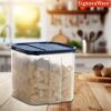 Signoraware Modular BPA Free Plastic Square Container | Dishwasher Safe | Airtight & LeakProof | Kitchen Storage | Preserve Freshness| Ideal for sugar, Rice, Atta & Grains Keeper (4.5Ltr | ModBlue)
