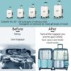 7pcs Set Travel Organizer Packing Cubes Lightweight Travel Luggage Organizers with Laundry Bag or Toiletry Bag Laundry Organiser (Blue, 7 PCS) Polyester, 20 x 10 x 5 cm