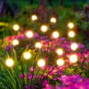 8 LED Solar Firefly Plug-in Ground Lamp BIS Approved Lights Decoration Lighting for Garden Home Patio Lawn Outdoor Yard Backyards Pathways Campgrounds. (1)