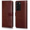 WOW IMAGINE Shock Proof Flip Cover Back Case Cover for Realme C75 | Realme C73 | Narzo 80 lite 5G | P3 Lite 5G (Flexible | Leather Finish | Card Pockets Wallet & Stand | Brown)
