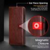 WOW IMAGINE Shock Proof Flip Cover Back Case Cover for Realme C75 | Realme C73 | Narzo 80 lite 5G | P3 Lite 5G (Flexible | Leather Finish | Card Pockets Wallet & Stand | Brown)