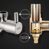 ALTON ALT2025, Brass Angle Valve With Wall Flange, Chrome (4-Piece Set)