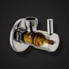 ALTON ALT2025, Brass Angle Valve With Wall Flange, Chrome (4-Piece Set)