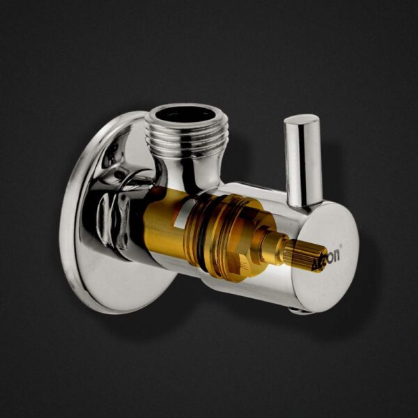 ALTON ALT2025, Brass Angle Valve With Wall Flange, Chrome (4-Piece Set)