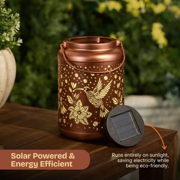 Solar Lanterns Outdoor Waterproof Garden Decor, Metal LED Garden Light,for Yard, Patio, Lawn, Tabletop, Pathway, Landscape,Walkway, Terrace, Balcony as Gifts for Mom Grandma Women
