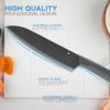 INAAM Professional Kitchen Knife Set with Cover, Set of 3PCS High Carbon Stainless Steel Knives Meat,Chef, with Non-Slip Coating,Premium Sharp Blade for Home Kitchen and Restaurant (Black)