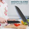 INAAM Professional Kitchen Knife Set with Cover, Set of 3PCS High Carbon Stainless Steel Knives Meat,Chef, with Non-Slip Coating,Premium Sharp Blade for Home Kitchen and Restaurant (Black)