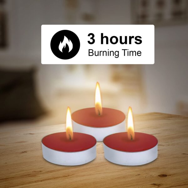 AuraDecor English Rose Scented Tealight Candles Pack of 10 | 3-Hour Burning Fragrance Wax Lights for Spa, Relaxation, Home Decor & Gifting