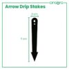 Cinagro Arrow Drip Stakes for Drip Irrigation, Water Flow Control for Potted Plants & Gardens, UV-Stabilized, Non-Toxic Plastic, Durable & Easy to Use, for Home Garden & Greenhouse, Pack of 100