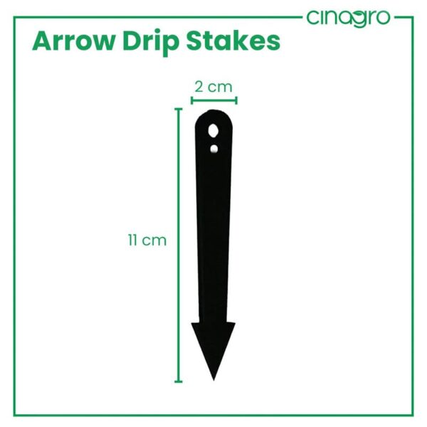 Cinagro Arrow Drip Stakes for Drip Irrigation, Water Flow Control for Potted Plants & Gardens, UV-Stabilized, Non-Toxic Plastic, Durable & Easy to Use, for Home Garden & Greenhouse, Pack of 100