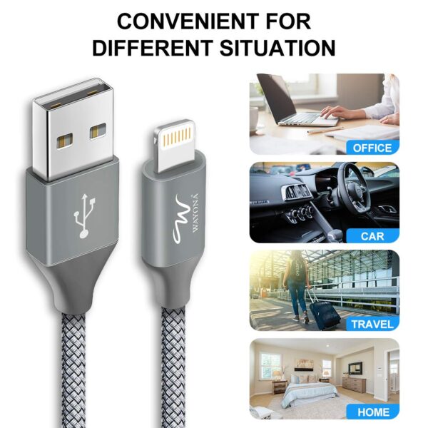 Wayona [Apple MFi Certified Charger Lightning to USB Charging Cable Cord Compatible iPhone 14/13/12/11 Pro/11/XS MAX/XR/8/7/6s Plus,iPad Pro/Air/Mini