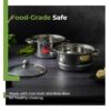 Lifelong 2-Tier Steamer/Momo/Modak Maker | Induction Compitable with Glass Lid & Riveted Handles | 18 cm Stainless Steel Multi-Purpose Cooking Steamer (LLMOM01)