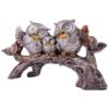 Owl Family Sitting on Tree Decorative Bird Showpieces Statue for Home Decor Living Room Bedroom Wall Shelf Table Top Garden Decoration Items -1