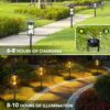 MAGGIFT 6 Pack Solar Pathway Lights - New Upgraded Hourglass Shape Solar Garden Lights - IP65 Waterproof Powered Landscape Path Lights for Yard, Lawn, Patio