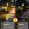 MAGGIFT 6 Pack Solar Pathway Lights - New Upgraded Hourglass Shape Solar Garden Lights - IP65 Waterproof Powered Landscape Path Lights for Yard, Lawn, Patio