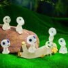 HASTHIP® 10Pcs Glowing Mini Alien Figurines, Small Miniature Decor Items, Miniatures Garden Decoration Home Decor, PVC Luminescent Mini Alien Figurines Plant Pot Ornaments for Planters, Terrariums