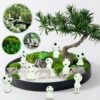 HASTHIP® 10Pcs Glowing Mini Alien Figurines, Small Miniature Decor Items, Miniatures Garden Decoration Home Decor, PVC Luminescent Mini Alien Figurines Plant Pot Ornaments for Planters, Terrariums