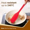 AGARO Silicone Spatula Set of 2, Large Heat Resistant Spatula for Cooking, Baking and Mixing, Non-Stick Cookware for Kitchen, BPA Free, Flexible, Seamless Design, Deluxe, Red.