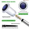 Solar Pathway Lights Outdoor 6 Pack LED Waterproof Stainless Steel Garden Stake Lights for Path, Walkway, Driveway, Yard, Patio