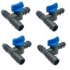 16MM Drip Tee Connector with Tap Drip Irrigation Accessories for Watering Home Garden Pipe Multi Joint Connectors| Joiner +cock in build (10 PCS)