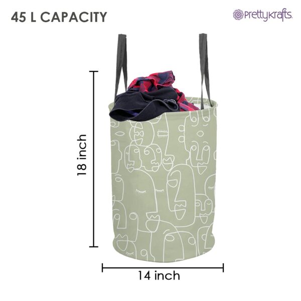 1775455887_PrettyKrafts-45L-Cotton-Outline-Printed-Round-Foldable-Large-Laundry-BagBasket-With-Handle-Collapsible-Freestanding-Cloth-Storage-Organizer-for-Bedroom-Bathroom-36x36x45cm-Grey-Set-of-1.jpg PrettyKrafts 45L Cotton Outline Printed Round Foldable Large Laundry Bag/Basket With Handle, Collapsible Freestanding Cloth Storage Organizer for Bedroom, Bathroom (36x36x45cm, Grey, Set of 1)