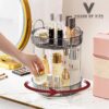 1775460642_360°-Rotating-Makeup-Organizer-Box-Cosmetic-Storage-with-Drawers-Plastic-Makeup-Holder-Stand-for-Dressing-Table-Lipsticks-Nail-Polishes-Accessories-Light-Gray-2-Layer.jpg 360° Rotating Makeup Organizer Box - Cosmetic Storage with Drawers, Plastic Makeup Holder Stand for Dressing Table, Lipsticks, Nail Polishes & Accessories (Light Gray, 2 Layer)