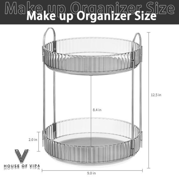 1775460643_360°-Rotating-Makeup-Organizer-Box-Cosmetic-Storage-with-Drawers-Plastic-Makeup-Holder-Stand-for-Dressing-Table-Lipsticks-Nail-Polishes-Accessories-Light-Gray-2-Layer.jpg 360° Rotating Makeup Organizer Box - Cosmetic Storage with Drawers, Plastic Makeup Holder Stand for Dressing Table, Lipsticks, Nail Polishes & Accessories (Light Gray, 2 Layer)