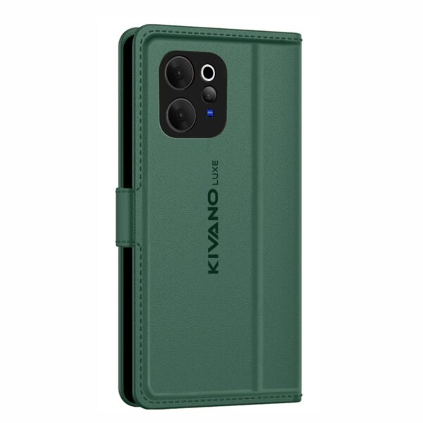 Compatible for Vivo V70 Elite 5G/ Vivo V70 5G Artisanal Leather Wallet Case with Card Holder for Men Women, Magnetic Flip Folio Cover with Stand RFID Blocking Cell